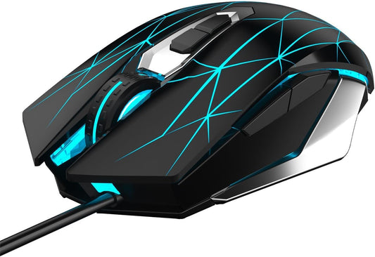 Aula S50 7-Button Gaming Mouse, 4800 DPI, Optical, USB Wired LED Backlight