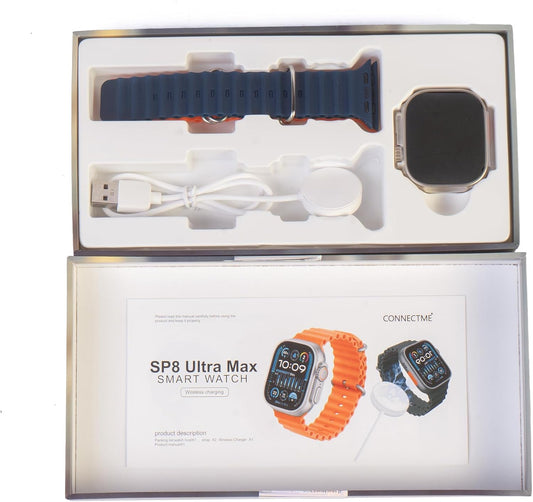 ConnectME SP8 Ultra Max Smart Watch, 49 mm Screen Size, Orange