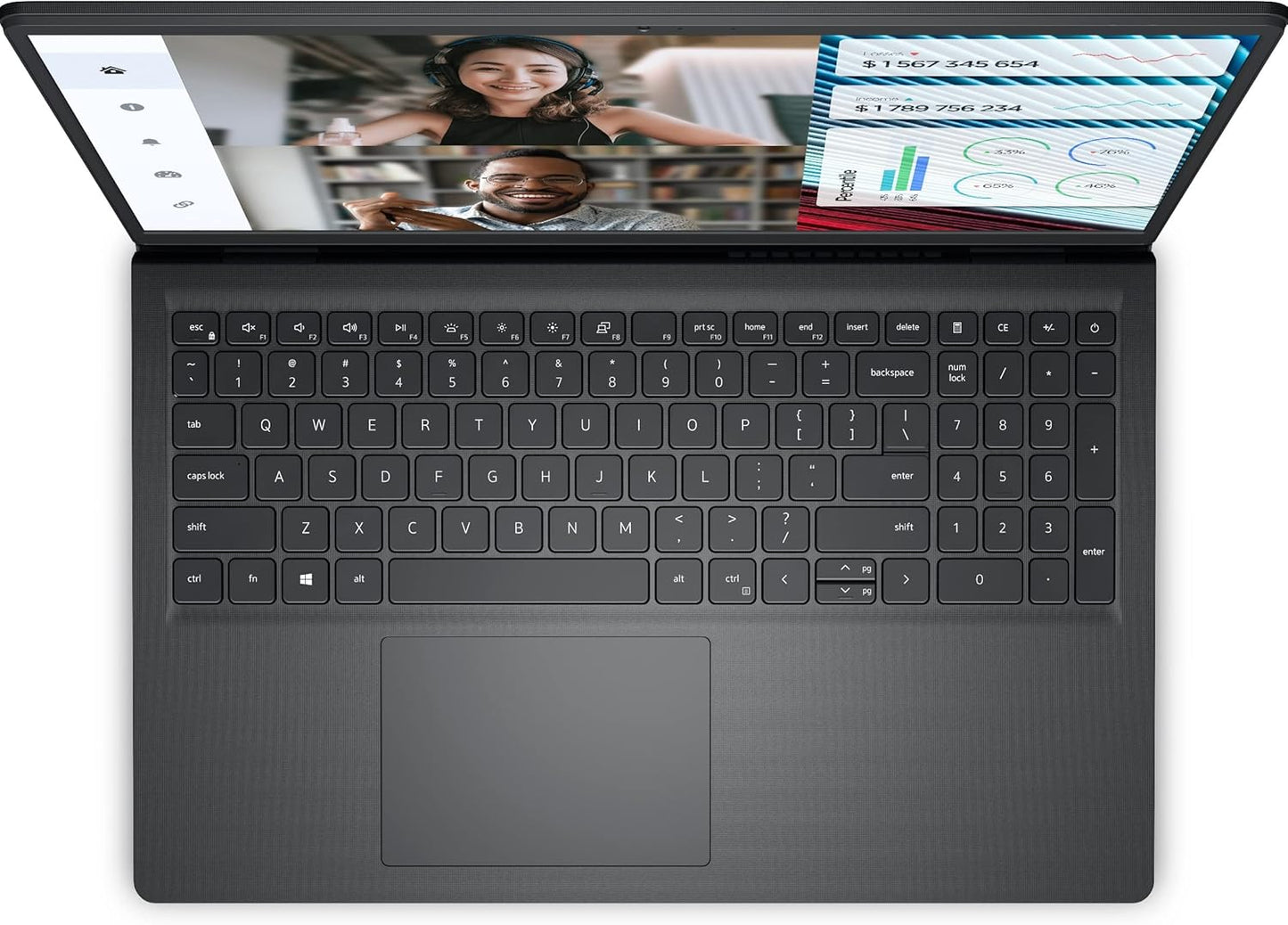 Dell Vostro 3530 Laptop - 13th Intel Core i7-1355U 10-Cores, 8GB RAM, 512GB SSD, Intel UHD Graphics, 15.6" FHD (1920 x 1080) 120Hz 250 nits Anti-Glare LED Backlit Narrow border, Ubuntu - Carbon Black