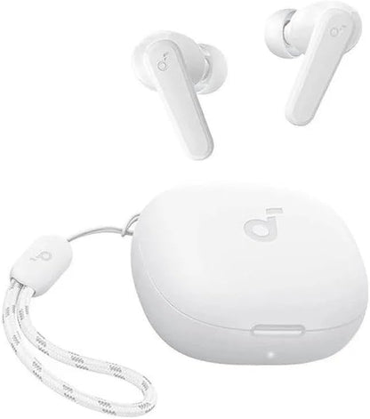 Anker Soundcore R50i White True Wireless (TWS) Earbuds 10mm Drivers with Big Bass, Bluetooth 5.3, 30H Playtime, IPX5-Water Resistant, AI Clear Calls with 2 Mics, 22 Preset EQs via App