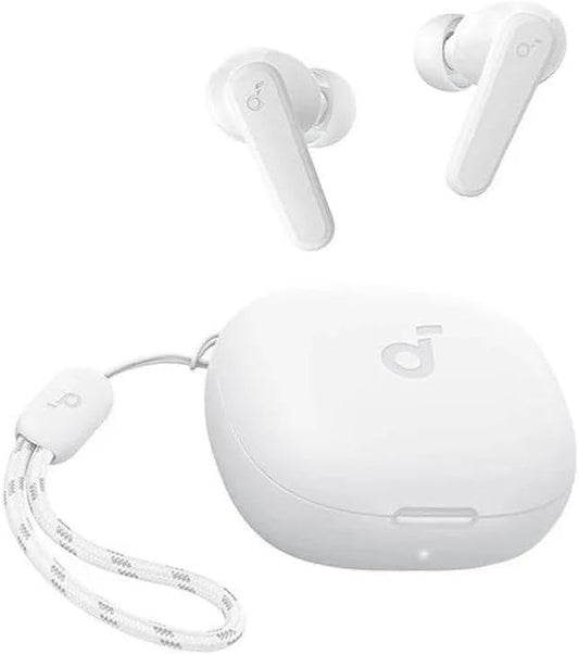 Anker Soundcore R50i White True Wireless (TWS) Earbuds 10mm Drivers with Big Bass, Bluetooth 5.3, 30H Playtime, IPX5-Water Resistant, AI Clear Calls with 2 Mics, 22 Preset EQs via App