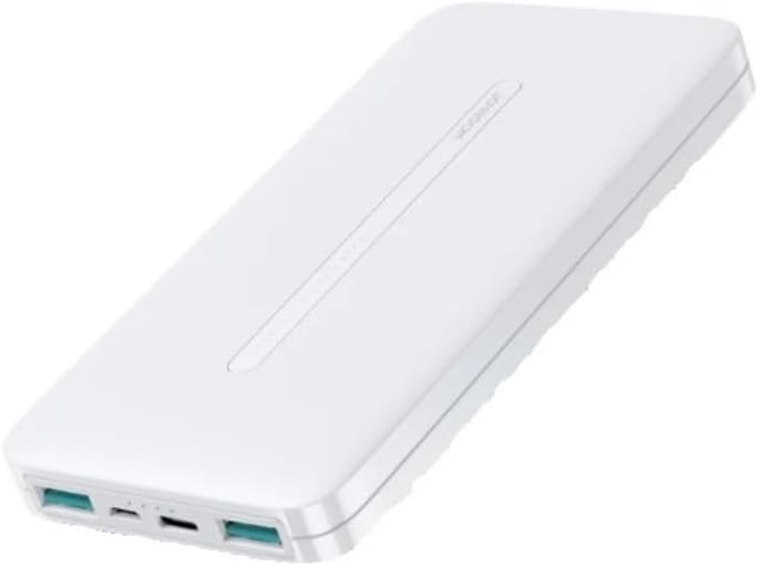 Joyroom JR-T012 Power Bank With 2USB, Type C And Micro Input 10000mAh Capacity - White|12 Months Warranty