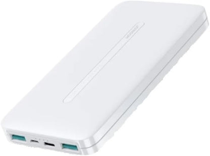 Joyroom JR-T012 Power Bank With 2USB, Type C And Micro Input 10000mAh Capacity - White|12 Months Warranty