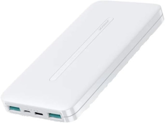 Joyroom JR-T012 Power Bank With 2USB, Type C And Micro Input 10000mAh Capacity - White|12 Months Warranty
