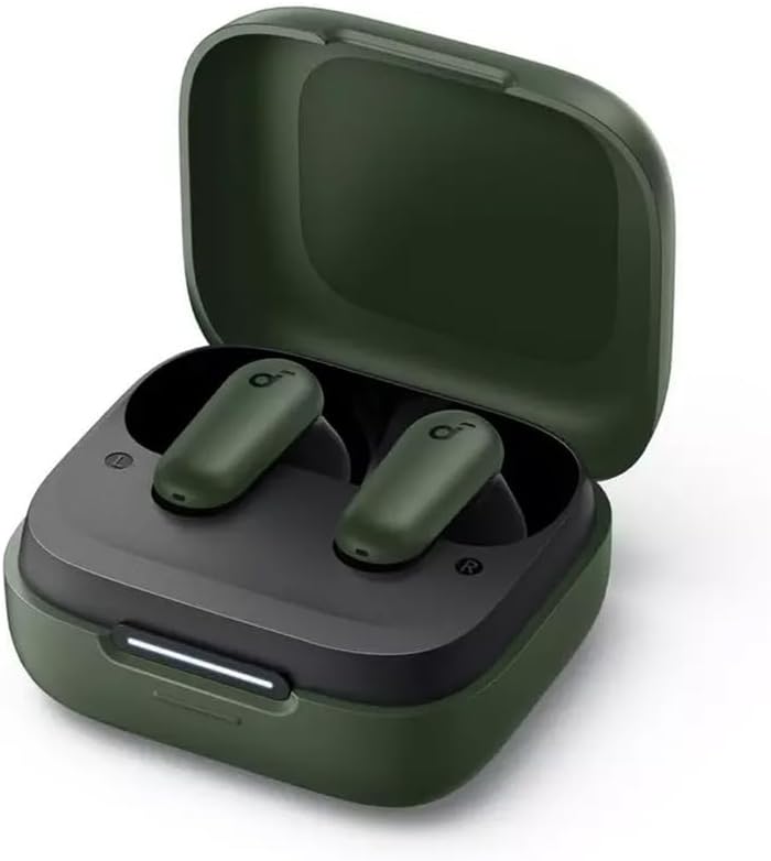 Anker Soundcore R50i NC True Wireless Earbuds 10mm Drivers with Big Bass, Bluetooth 5.3, 45H Playtime, IP54-Sweatguard M waterproof, AI Clear Calls with 4 Mics, 22 Preset EQs via App-green