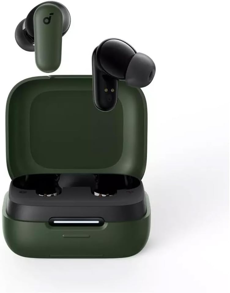 Anker Soundcore R50i NC True Wireless Earbuds 10mm Drivers with Big Bass, Bluetooth 5.3, 45H Playtime, IP54-Sweatguard M waterproof, AI Clear Calls with 4 Mics, 22 Preset EQs via App-green