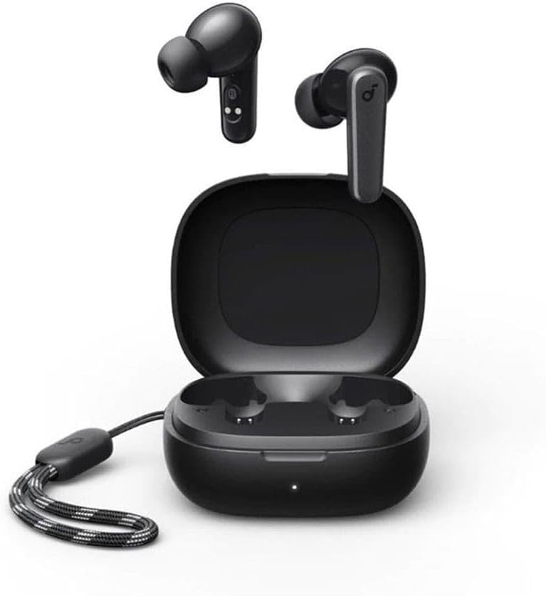 Anker Soundcore R50i Black True Wireless (TWS) Earbuds 10mm Drivers with Big Bass, Bluetooth 5.3, 30H Playtime, IPX5-Water Resistant, AI Clear Calls with 2 Mics, Black, 18 Months
