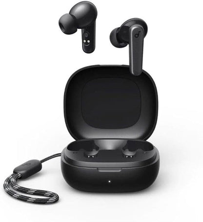 Anker Soundcore R50i Black True Wireless (TWS) Earbuds 10mm Drivers with Big Bass, Bluetooth 5.3, 30H Playtime, IPX5-Water Resistant, AI Clear Calls with 2 Mics, Black, 18 Months