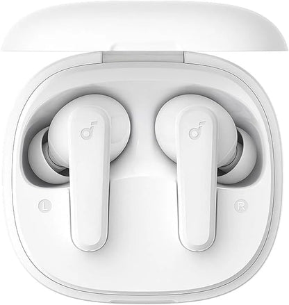 Anker Soundcore R50i White True Wireless (TWS) Earbuds 10mm Drivers with Big Bass, Bluetooth 5.3, 30H Playtime, IPX5-Water Resistant, AI Clear Calls with 2 Mics, 22 Preset EQs via App