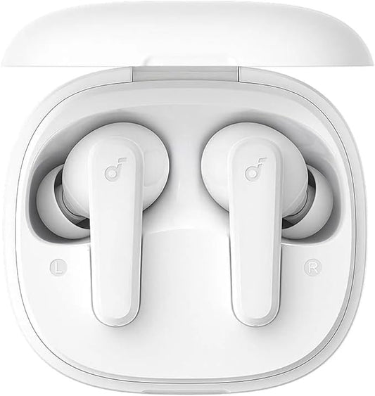 Anker Soundcore R50i White True Wireless (TWS) Earbuds 10mm Drivers with Big Bass, Bluetooth 5.3, 30H Playtime, IPX5-Water Resistant, AI Clear Calls with 2 Mics, 22 Preset EQs via App