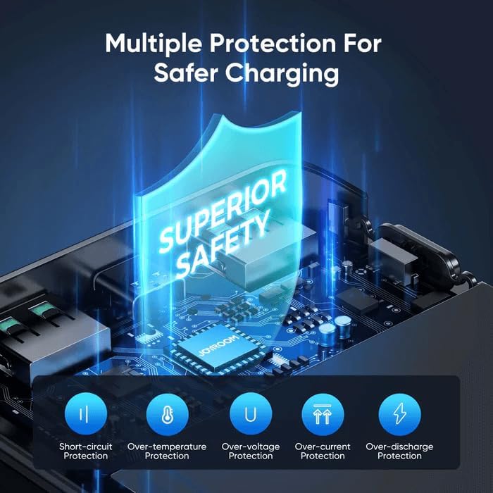 Joyroom JR-QP192 20000mAh 22.5W fast charging powerbank with LCD display - Black