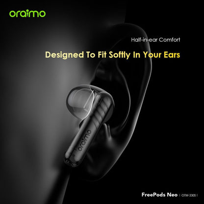 Oraimo OTW-330S FreePods Neo ENC Wireless Earbuds Bluetooth TWS Earphone with APP Control,50h Play T