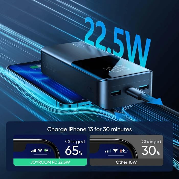 Joyroom JR-QP192 20000mAh 22.5W fast charging powerbank with LCD display - Black