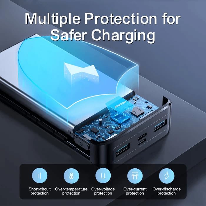 Joyroom JR-QP192 20000mAh 22.5W fast charging powerbank with LCD display - Black