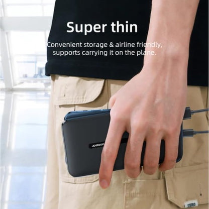Joyroom JR-T012 Power Bank With 2USB, Type C And Micro Input 10000mAh Capacity - White|12 Months Warranty