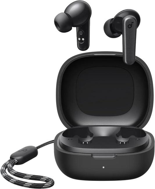 Soundcore By Anker R50i True Wireless Earbuds 10mm Drivers, Big Bass, Bluetooth 5.3, 30H Playtime, IPX5-Water Resistant, AI Clear Calls with 2 Mics, 22 Preset EQs via App, Black, 18 Months Warranty