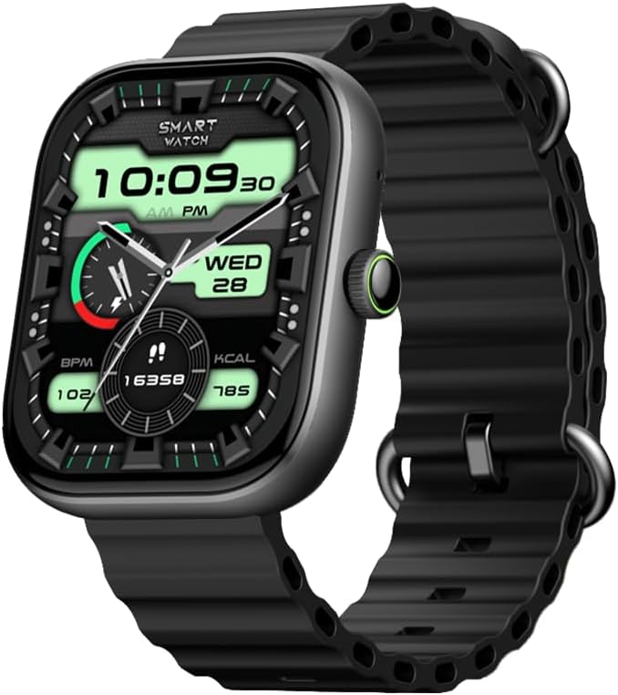 Oraimo OSW-807 Watch 6 Smartwatch with AI-Generated Watch Faces, Health Monitoring, and Long Battery Life - Black