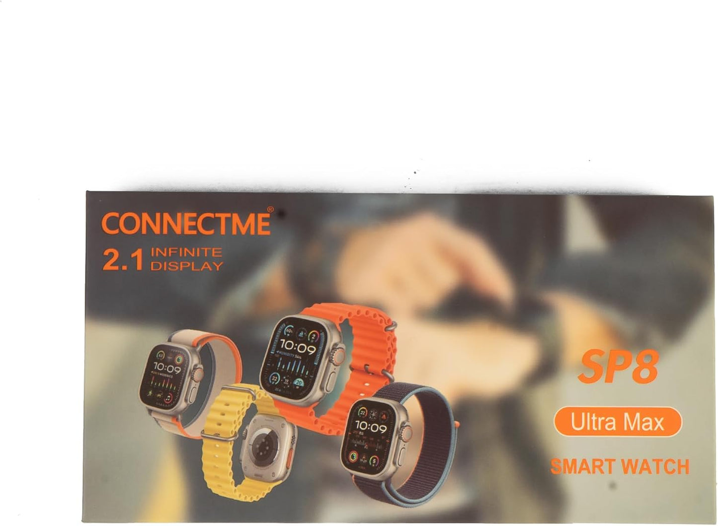 ConnectME SP8 Ultra Max Smart Watch, 49 mm Screen Size, Orange
