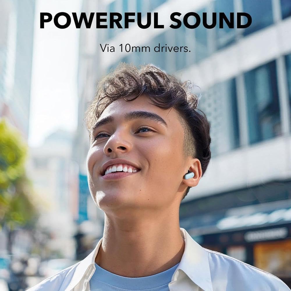 Anker Soundcore R50i NC True Wireless Earbuds 10mm Drivers with Big Bass, Bluetooth 5.3, 45H Playtime, IP54-Sweatguard M waterproof, AI Clear Calls with 4 Mics, 22 Preset EQs via App-green