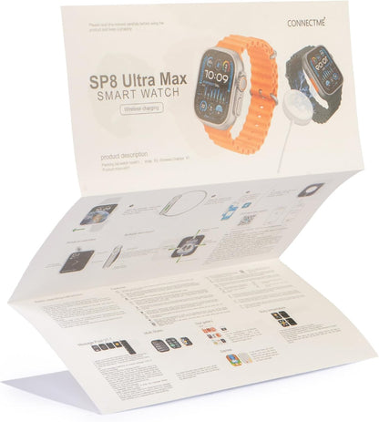 ConnectME SP8 Ultra Max Smart Watch, 49 mm Screen Size, Orange