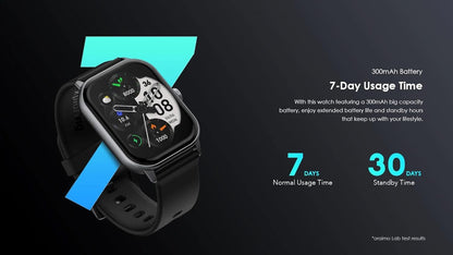 Oraimo OSW-807 Watch 6 Smartwatch with AI-Generated Watch Faces, Health Monitoring, and Long Battery Life - Black