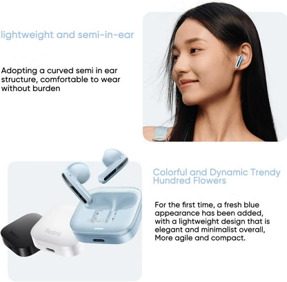 Xiaomi Wireless Earphones, Redmi buds 6 Play, 36 Hours Playtime, AI Call Noise Reduction, Ultra Lightweight, Compatible with Google Fast Pair, Fast Charging, Black |6 month manufacturer warranty