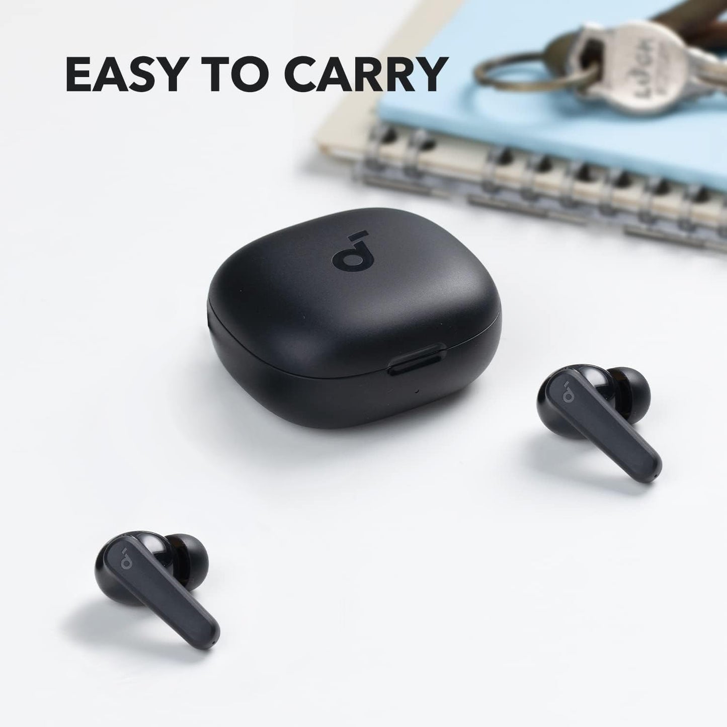 Anker Soundcore R50i True Wireless In-Ear Earbuds (TWS), IPX5-Water Resistant, Clear Calls with Stereo Sound, Super Low Latency, App with 22 Preset EQs, Soft Touch Black, 18 Months Warranty