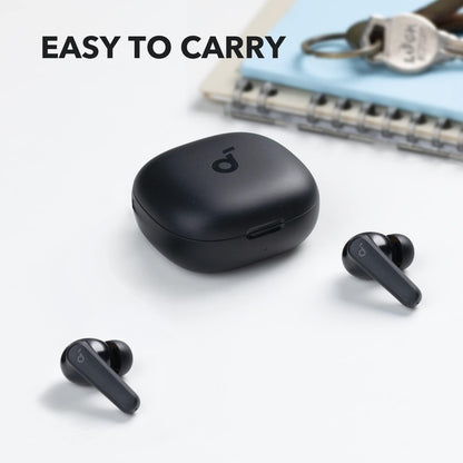 Anker Soundcore R50i True Wireless In-Ear Earbuds (TWS), IPX5-Water Resistant, Clear Calls with Stereo Sound, Super Low Latency, App with 22 Preset EQs, Soft Touch Black, 18 Months Warranty