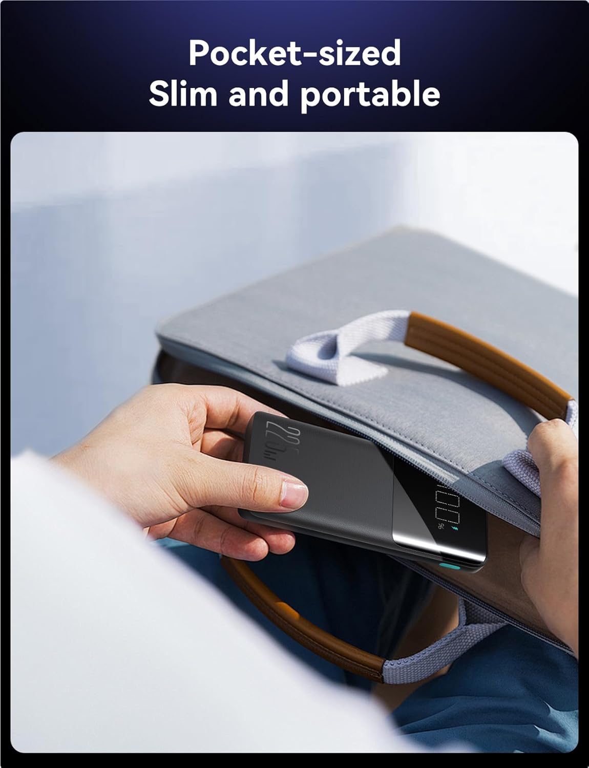 Joyroom JR-QP192 20000mAh 22.5W fast charging powerbank with LCD display - Black