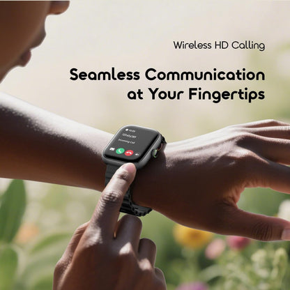 Oraimo OSW-807 Watch 6 Smartwatch with AI-Generated Watch Faces, Health Monitoring, and Long Battery Life - Black