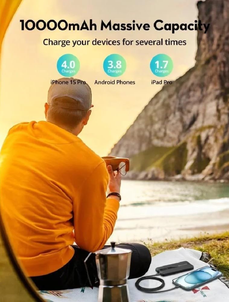 RAVPower RP-PB1236 PD 20W 2 Port 10000mAh Power Bank - Black|18 Months Warranty