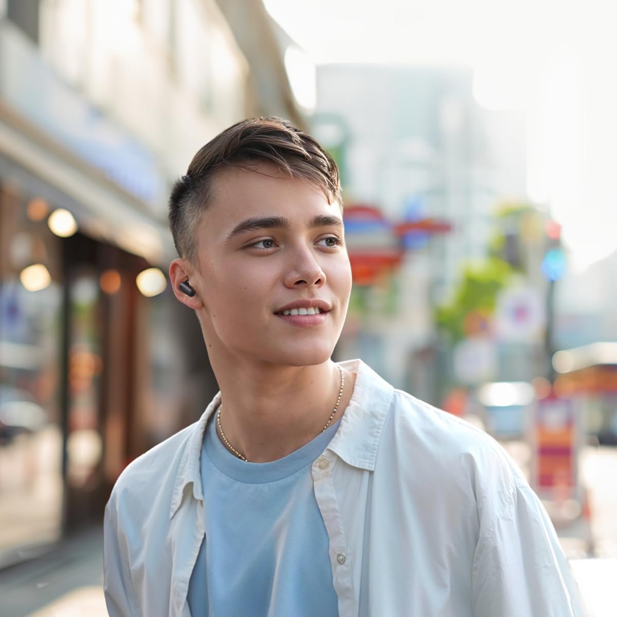 Soundcore By Anker R50i NC True Wireless Earbuds 10mm Drivers with Big Bass, Bluetooth 5.3, 45H Playtime, IP54, AI Clear Calls with 4 Mics, 22 Preset EQs via App-Black, 18 Months Warranty