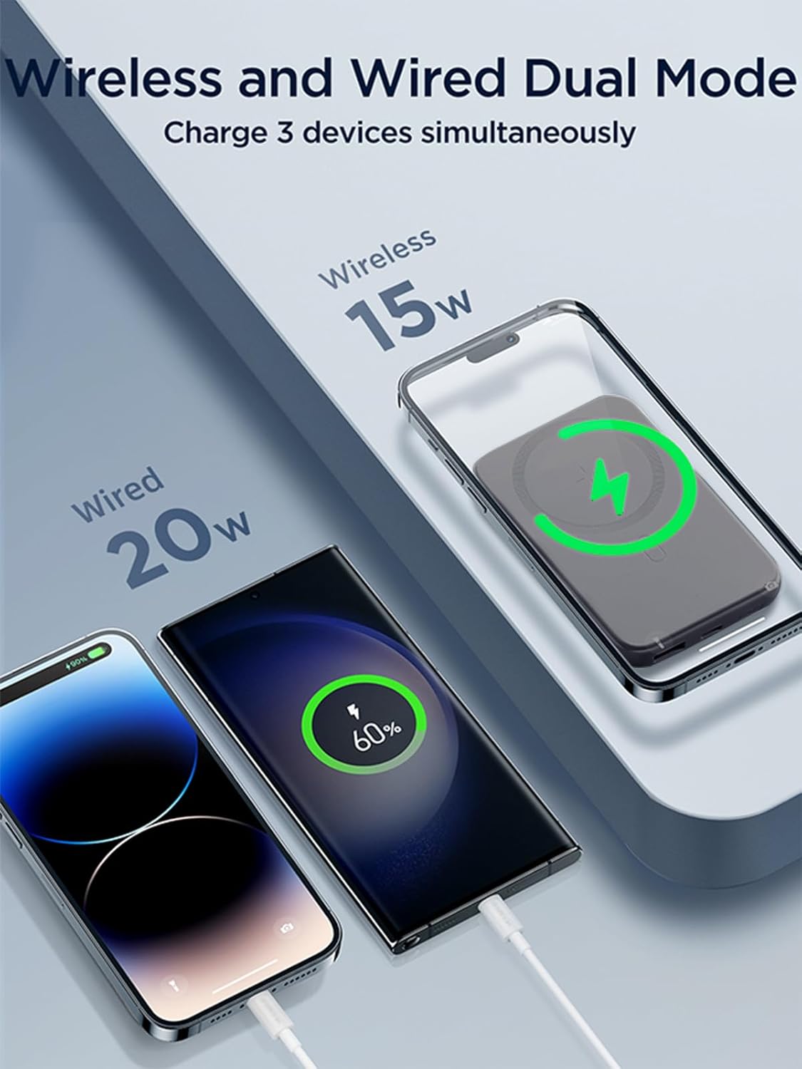 Joyroom JR-W020 20W Magnetic Wireless Power Bank 10000mAh - Black|12 Months Warranty