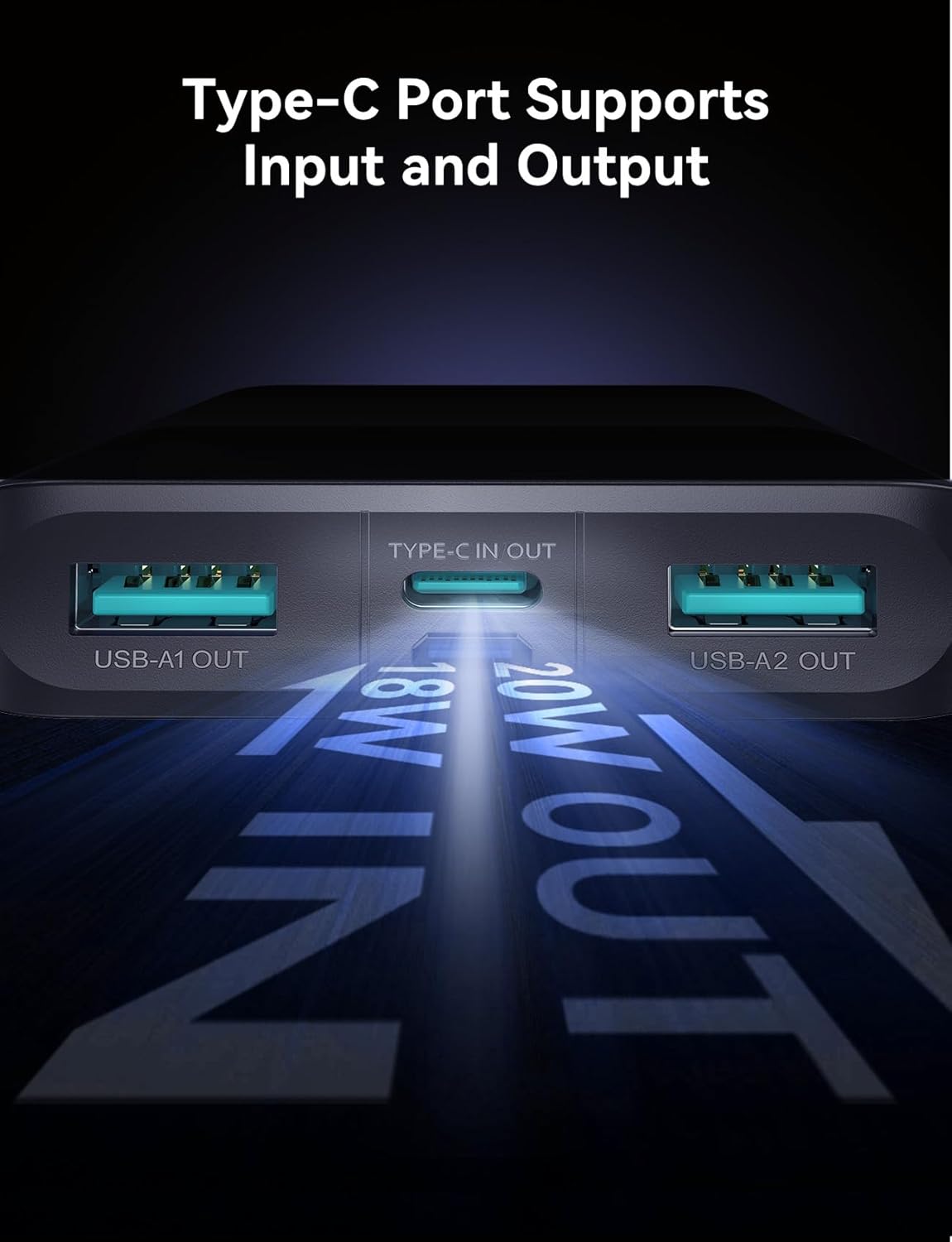 Joyroom JR-QP192 20000mAh 22.5W fast charging powerbank with LCD display - Black