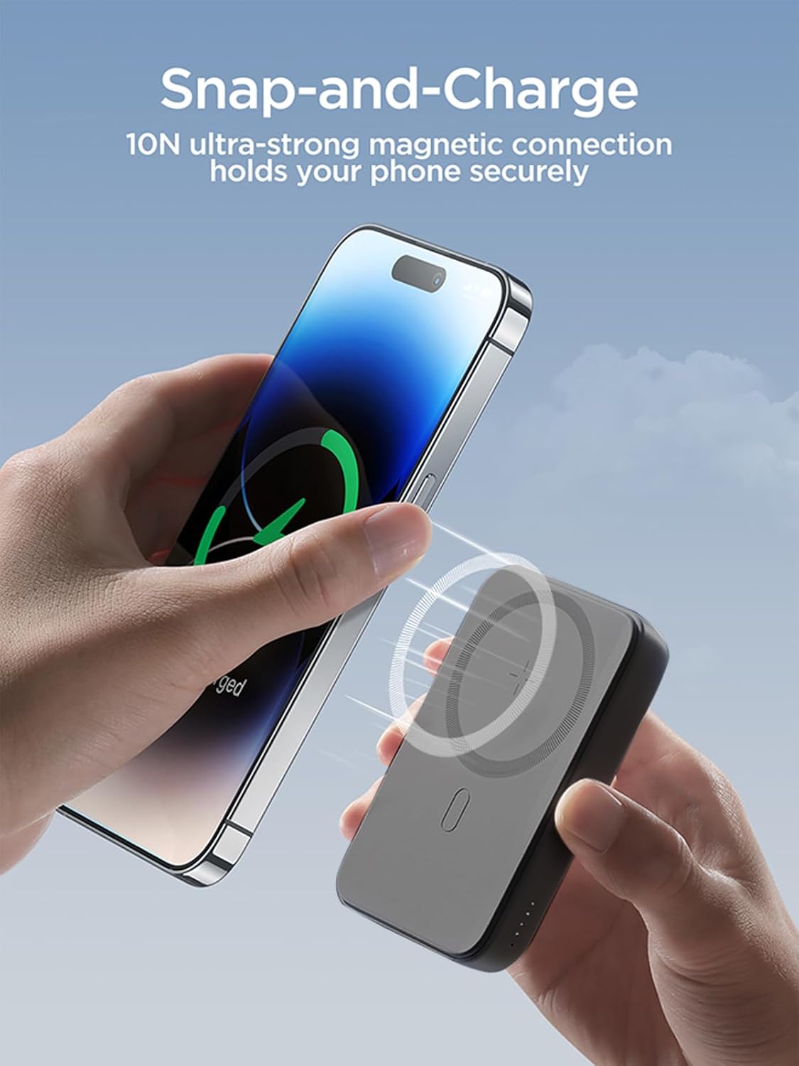 Joyroom JR-W020 20W Magnetic Wireless Power Bank 10000mAh - Black|12 Months Warranty