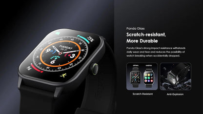 Oraimo OSW-807 Watch 6 Smartwatch with AI-Generated Watch Faces, Health Monitoring, and Long Battery Life - Black