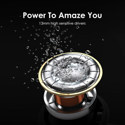 Oraimo FreePods 3C (OEB-E104DC), ENC Calling Noise Cancellation, powerful bass 4 mics, Long Playtime True Wireless Earbuds IPX5-Water Resistant, Via App – Black (1 Year Warranty)