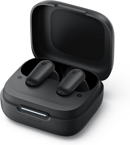 Soundcore By Anker R50i NC True Wireless Earbuds 10mm Drivers with Big Bass, Bluetooth 5.3, 45H Playtime, IP54, AI Clear Calls with 4 Mics, 22 Preset EQs via App-Black, 18 Months Warranty