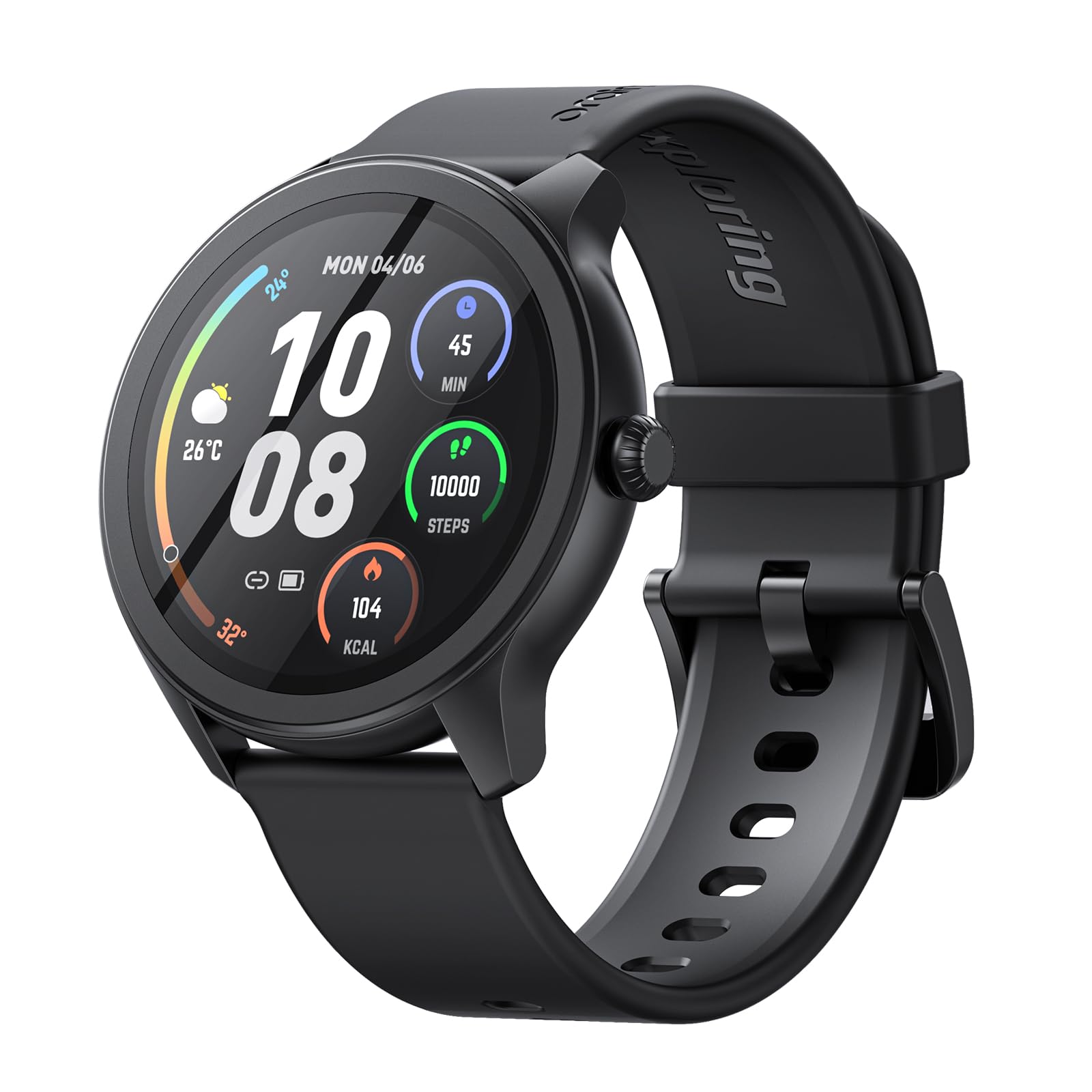 Oraimo Watch 4 Plus Bluetooth Call Smart Watch 2.01inch HD Display Fitness Tracker With 100+ Sport Modes, IP68 Waterproof