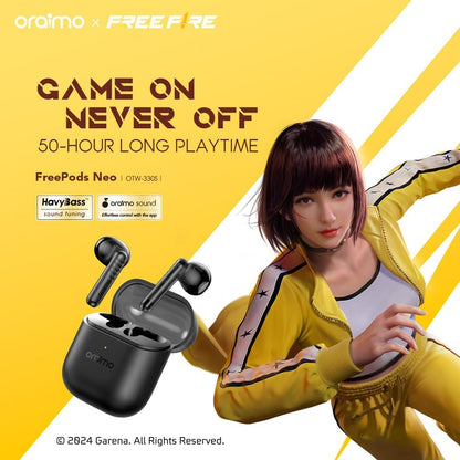 Oraimo OTW-330S FreePods Neo ENC Wireless Earbuds Bluetooth TWS Earphone with APP Control,50h Play T