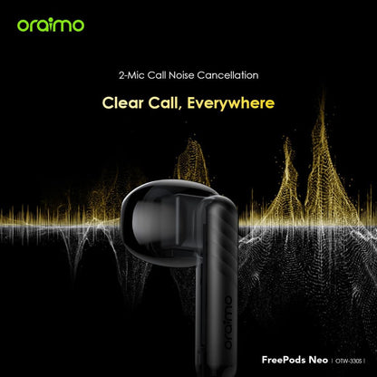 Oraimo OTW-330S FreePods Neo ENC Wireless Earbuds Bluetooth TWS Earphone with APP Control,50h Play T