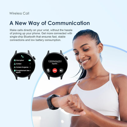 Oraimo ER Smartwatch (OSW-42), 1.43" Screen with Bluetooth Calling Features – Black