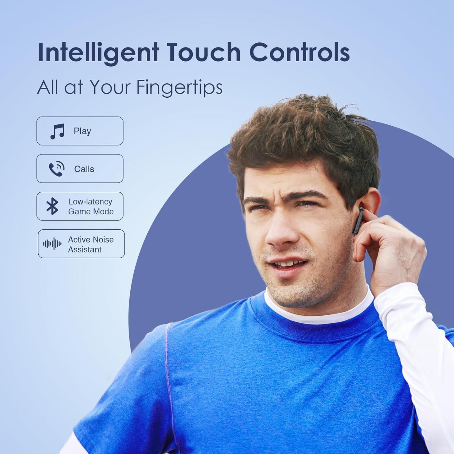 Oraimo OTW-330S FreePods Neo ENC Wireless Earbuds Bluetooth TWS Earphone with APP Control,50h Play T