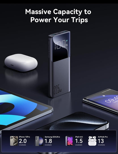 Joyroom JR-QP192 20000mAh 22.5W fast charging powerbank with LCD display - Black