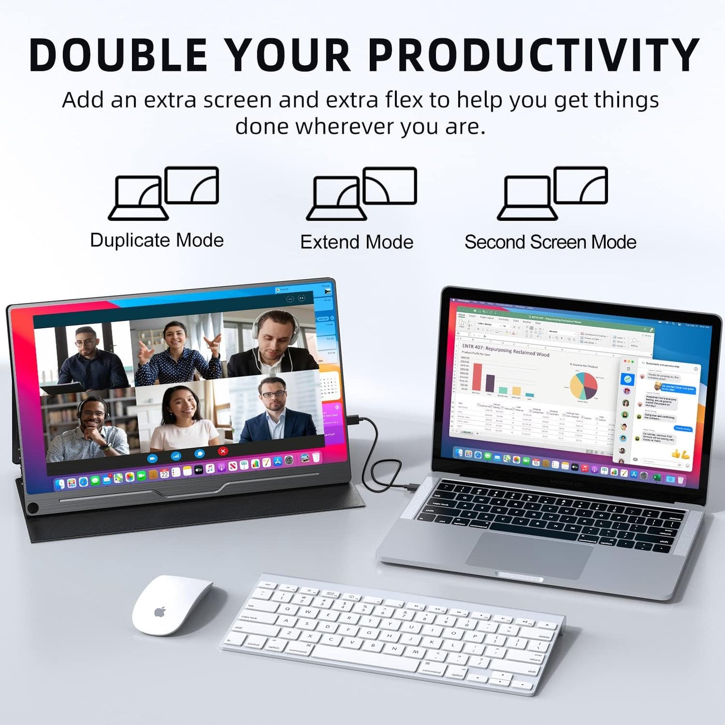 شاشة محمولة (16.1 بوصة 2K 144 هرتز)