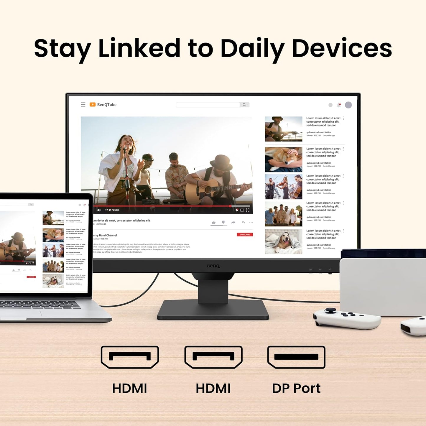 BenQ GW2790 27" Gaming Monitor | Smooth 100Hz | True 99% sRGB Color | Eye Protection | Sleek Frameless Design | Multiple Connections | Built-in Audio | Ready to Use | 3 Year Warranty