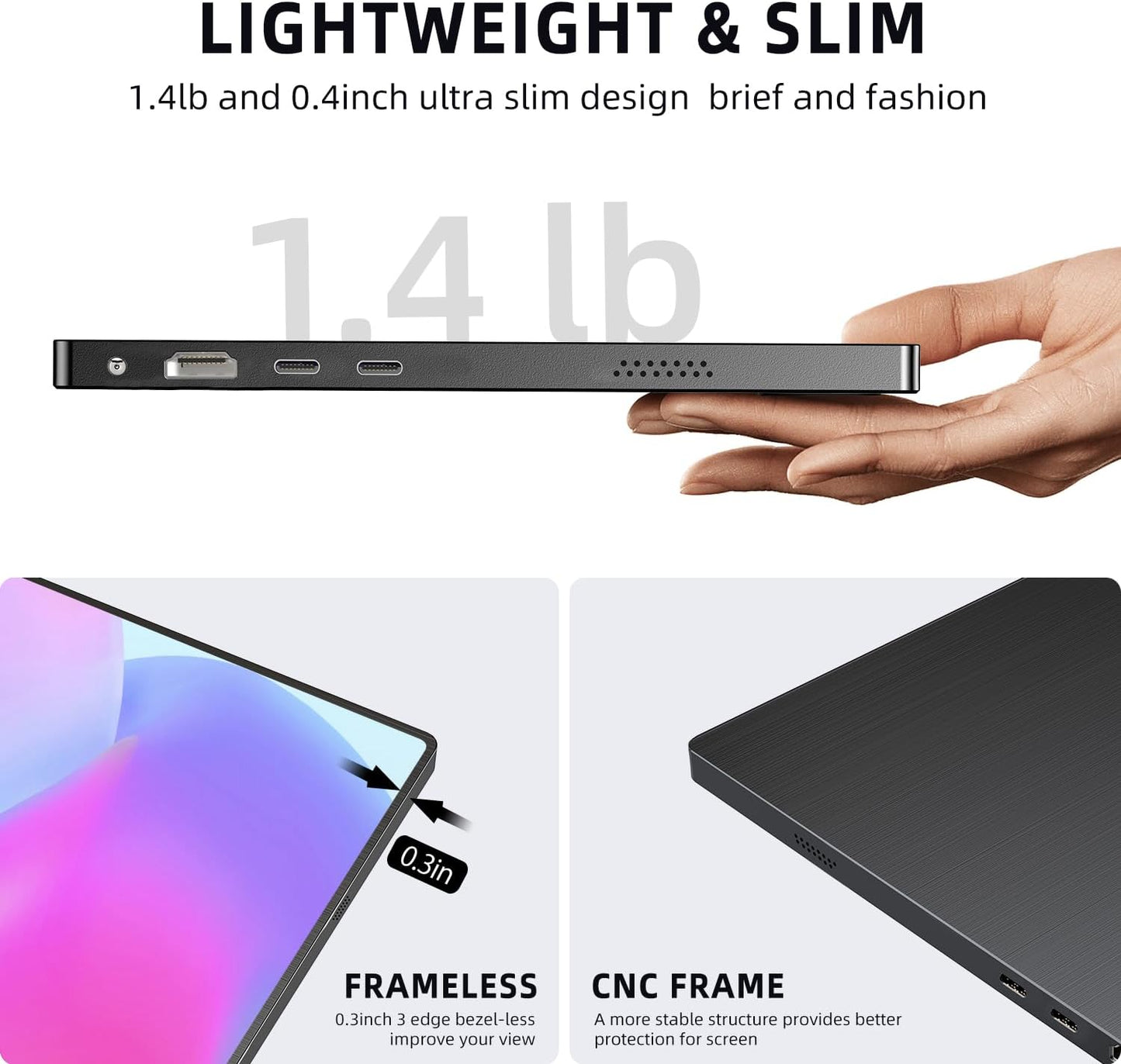 شاشة محمولة (16.1 بوصة 2K 144 هرتز)