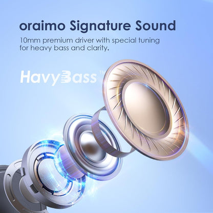 Oraimo OTW-330S FreePods Neo ENC Wireless Earbuds Bluetooth TWS Earphone with APP Control,50h Play T