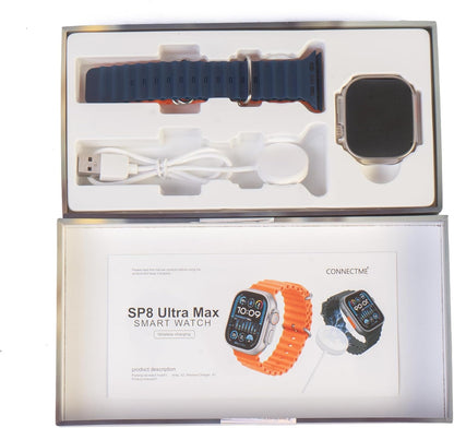 ConnectME SP8 Ultra Max Smart Watch, 49 mm Screen Size, Orange
