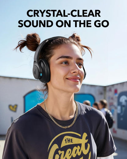 ANKER Soundcore Q11i Wireless Headphones, 40mm Dynamic DriverHi-Res Audio, One-Touch Bass Boost, 60-Hour Playtime, Detachable Ear Cushions, Bluetooth V5.3, Dark Gray | 18 Months Warranty